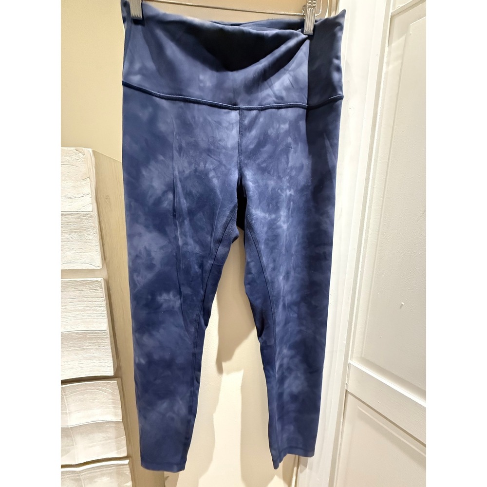 Lululemon Wunder Under High Rise Leggings Diamond Dye Naval Blue Ink Blue 10